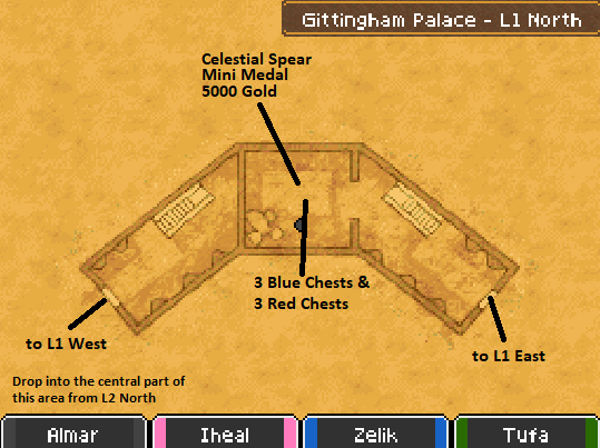 Gittingham Palace L1 North Map Locations